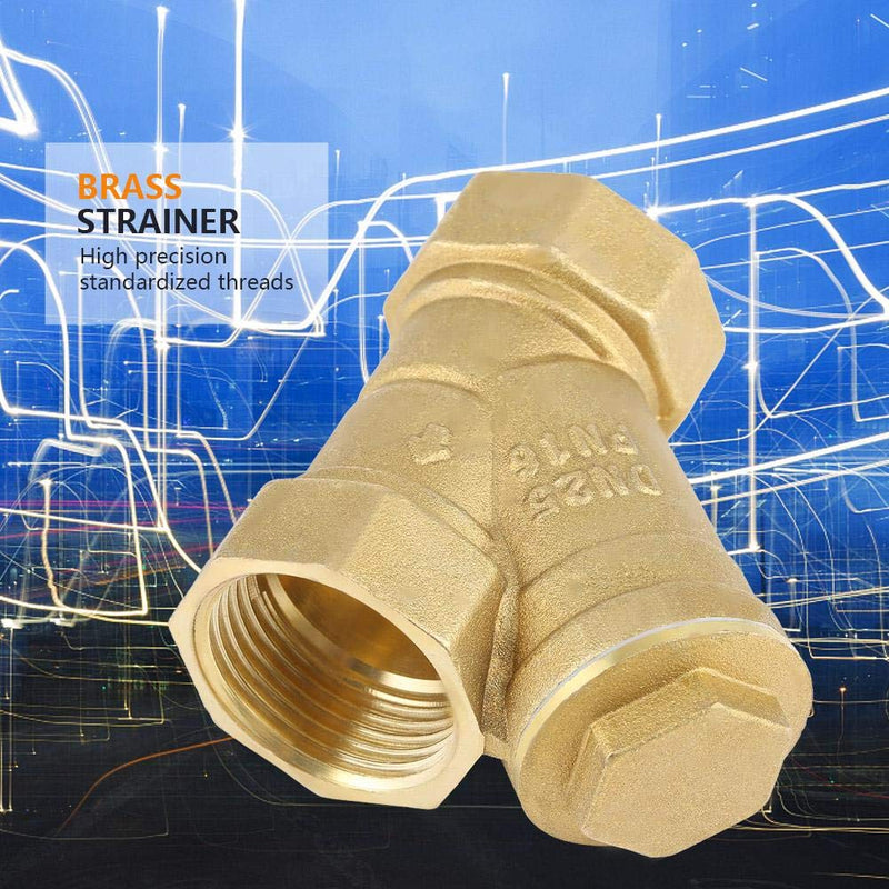  [AUSTRALIA] - Brass Strainer, 1" BSPP Female Thread Y Shaped Brass Strainer Filter Valve Connector for Water Oil Separation, 0-150 Working Temperature