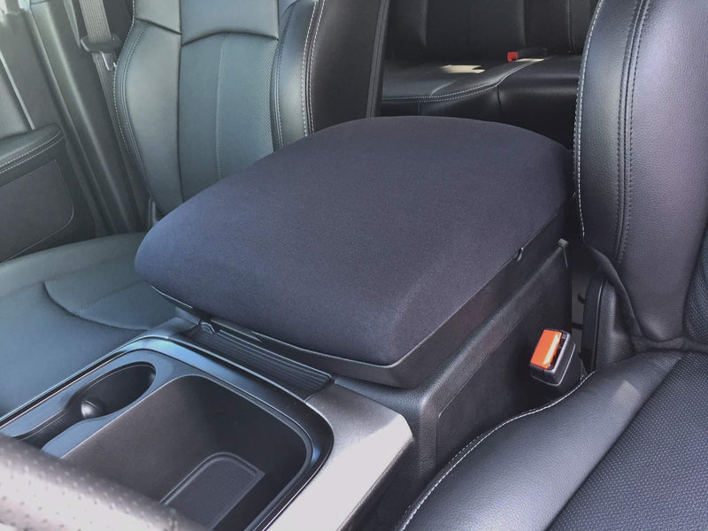  [AUSTRALIA] - Auto Console Covers- Compatible with The Ram 1500, 2500, 3500 2012-18 Center Console Armrest Cover Waterproof Neoprene Fabric (Black) Black