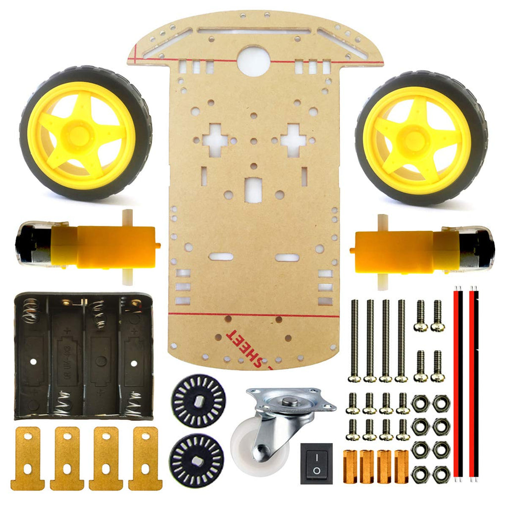  [AUSTRALIA] - 2WD Robot Smart Car Kit Tracking Motor Chassis Starter Kits Remote Control Car Board Compatible with Arduino Projects UNO Raspberry Pi R3 DIY