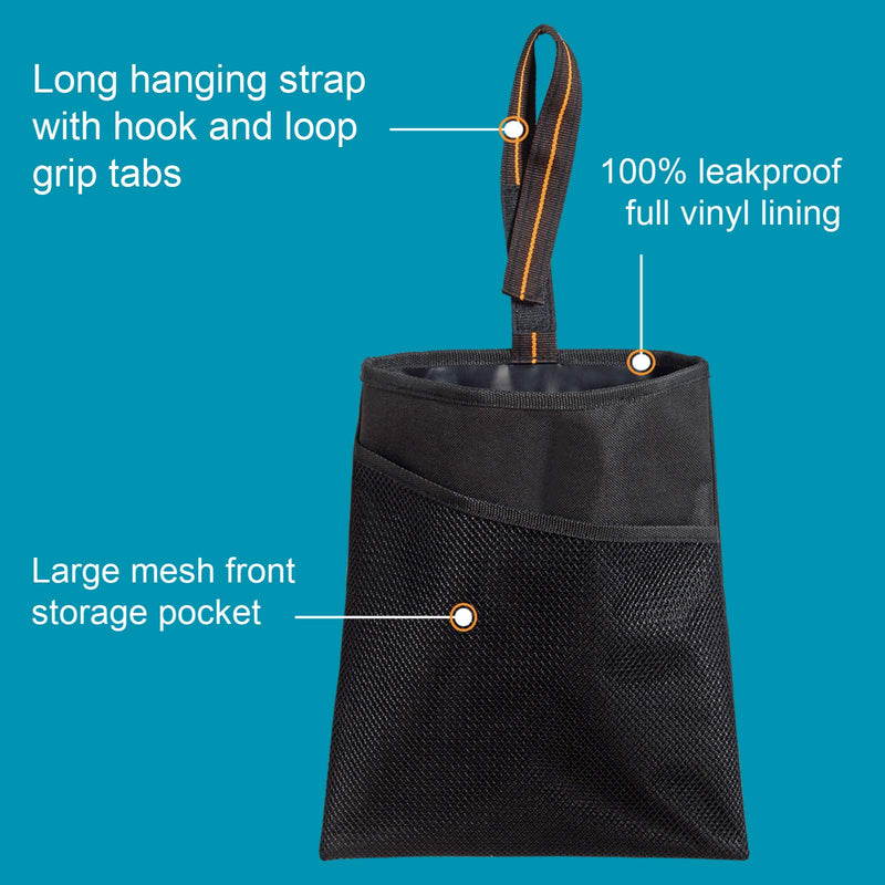 High Road Car Trash Bag with Leakproof Lining and Storage Pocket - LeoForward Australia