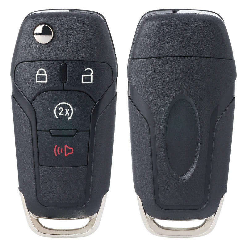  [AUSTRALIA] - Keymall Flip Key Fob Keyless Entry Remote Control for Ford F150/F250/F350/F450/F550 2017-2020 for Ford Ranger 2019 2020(FCC ID:N5F-A08TDA P/N:164-R8134) 4 Buttons (Aftermarket) Aftermarket