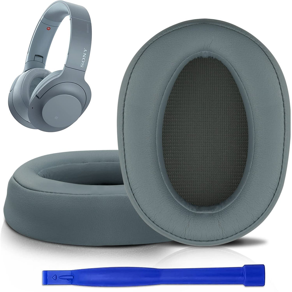  [AUSTRALIA] - SOULWIT Replacement Ear Pads Cushions for Sony WH-H900N (h.Ear on 2 Wireless) & MDR 100ABN (h.Ear on Wireless) Noise Canceling Over-Ear Headphones, Earpads with Softer Protein Leather - Blue