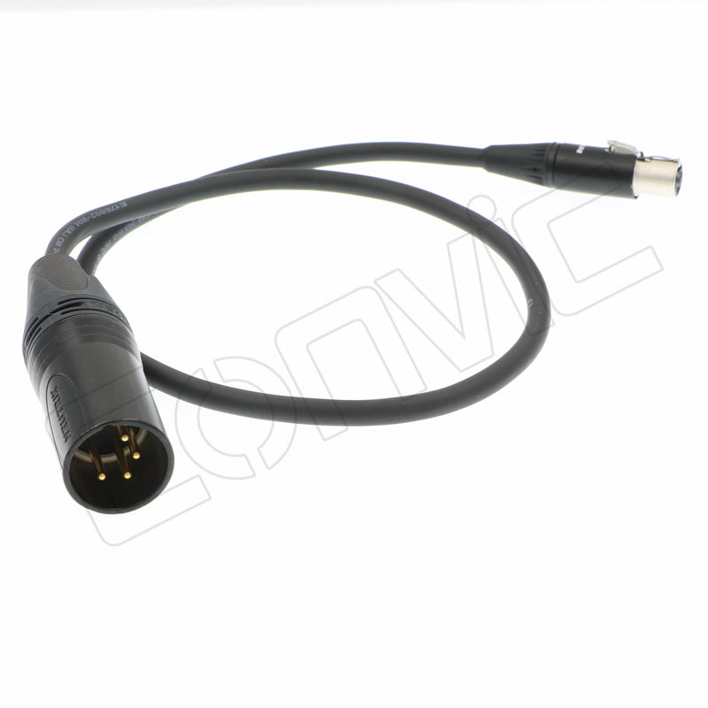  [AUSTRALIA] - Eonvic Mini XLR to 4 pin XLR Power Cable for NC3MXX-B TV Logic straight cable