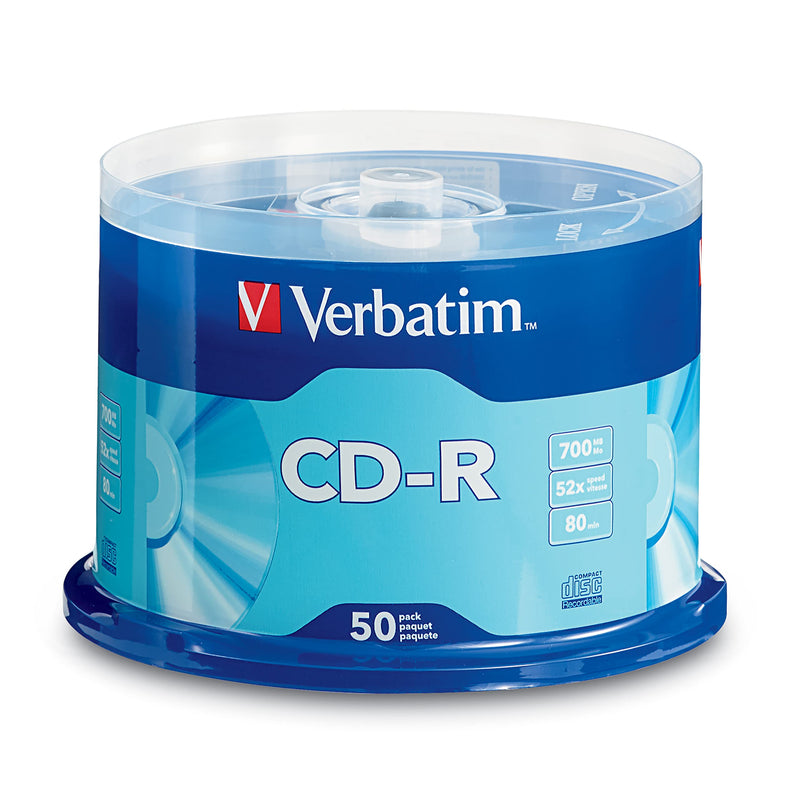  [AUSTRALIA] - Verbatim DVD-R Blank Discs AZO Dye 4.7GB 16X Recordable Disc - 100 Pack Spindle & CD-R Blank Discs 700MB 80 Minutes 52x Recordable Disc for Data and Music - 50 Pack Spindle Standard Packaging Media Disc + CD-R 50pk