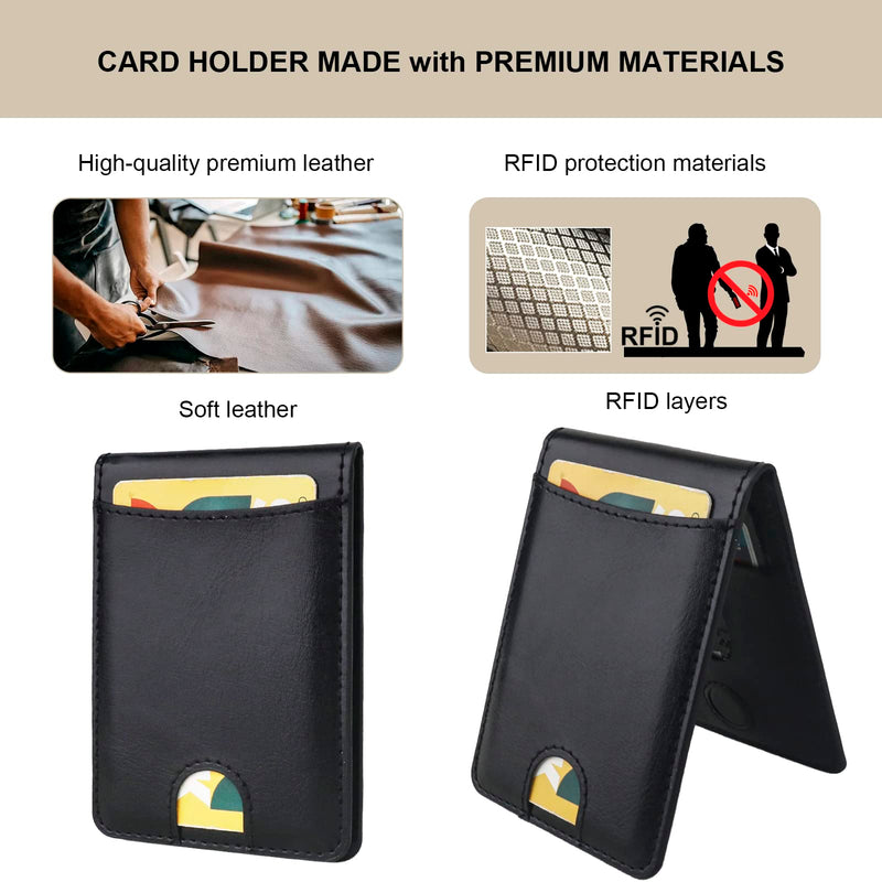  [AUSTRALIA] - KIHUWEY for MagSafe Wallet Card Holder with Magnetic, Mag Safe Leather Detachable Kickstand RFID Wallet for iPhone 14 Pro Max/14 Pro/14/14 Plus/13 Pro Max/13 Pro/13/12 Pro Max/12 Pro/12 (Black) Black