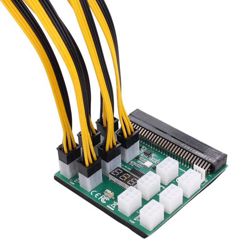  [AUSTRALIA] - XtremeAmazing Power Supply Breakout Board for HP 1200W 750w Server PSU Adapter with 6Pcs 16AWG PCI-E 6Pin to 6+2Pin Cables
