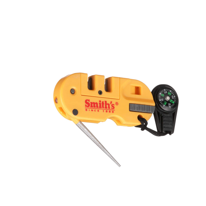 Smith's - S-50364 50364 Pocket Pal X2 Sharpener & Outdoors Tool Yellow - LeoForward Australia