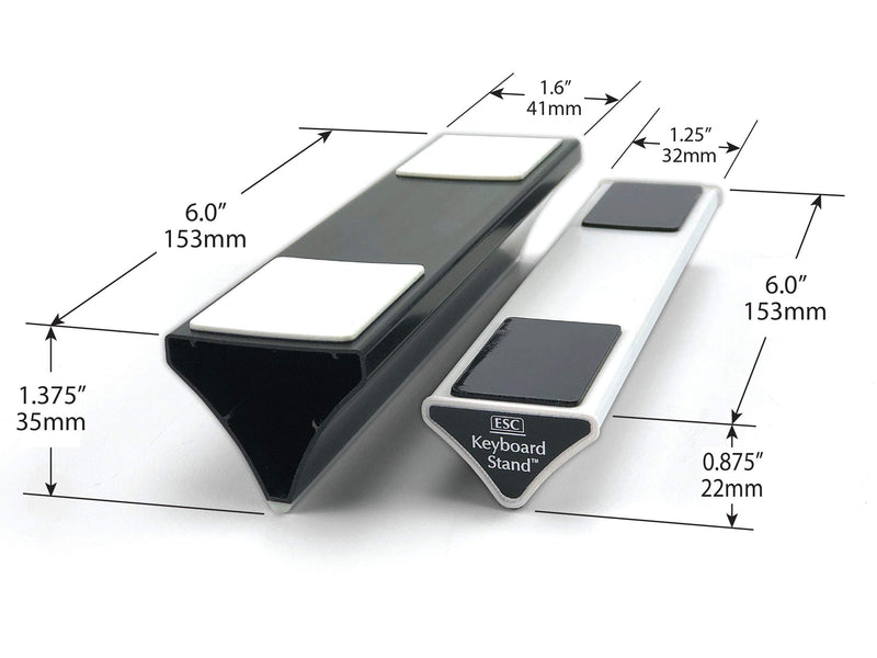 ESC Computer Keyboard and Laptop Stand, Variable Ergonomic Angles and Tilt, Two Sizes of Stands Included, Compatible with Most Keyboards, Repositionable Micro Grip Pads - LeoForward Australia