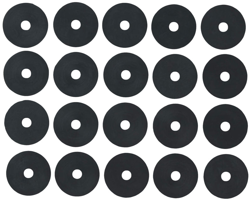  [AUSTRALIA] - The Hillman Group 2862 1/4-Inch Neoprene Fender Washer, 20-Pack , Black , 1/4" x 1-1/4" x 1/16"