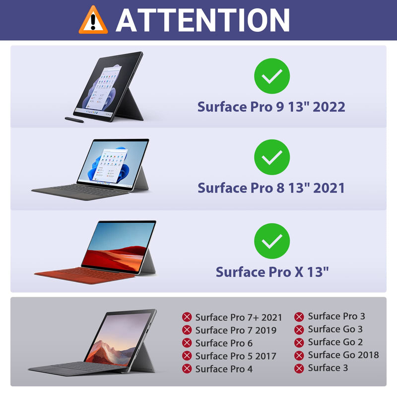  [AUSTRALIA] - MoKo Removable & Reusable Privacy Screen Protector for Microsoft Surface Pro 9 13-Inch 2022 / Pro 8 2021 / Pro X, Anti-Glare Anti-Spy PET Privacy Filter Screen Protective Film, Matte
