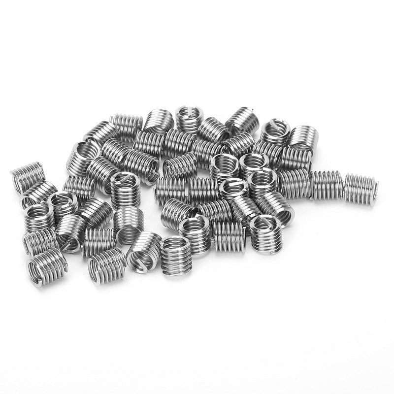  [AUSTRALIA] - 50pcs US Standard 5/16" 18x1.5D Thread Inserts Wire Thread Insert Thread Repair Sleeve Socket Bushing Screw Steel Shell Spiral Wire Helicoil Screw for Automotive Repair