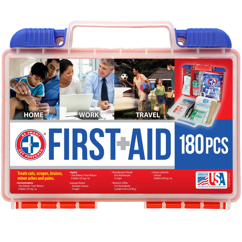  [AUSTRALIA] - Be Smart Get Prepared First Aid Kit - 180 Piece, (package may vary) 180 Piece Set