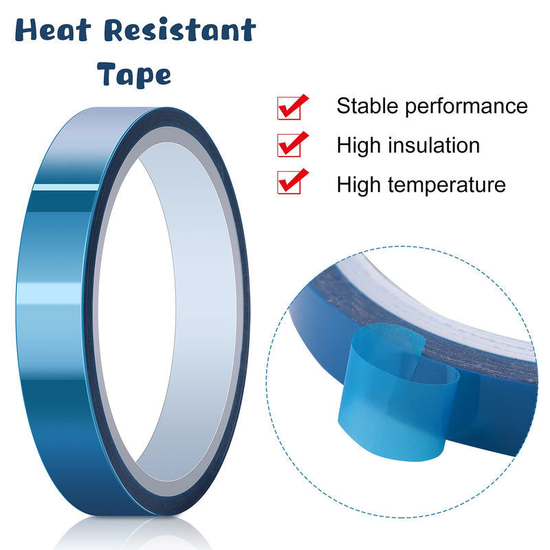  [AUSTRALIA] - 6 Rolls 33 m/ 108 ft High Temperature Tape Heat Vinyl Press Tape Heat Resistant Sublimation Tape 3D Printing Heat Tape for Heat Transfer Electronics Masking (20 mm) 20 mm
