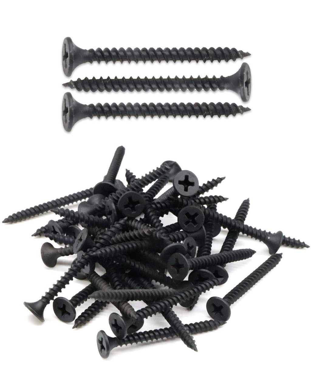  [AUSTRALIA] - IMScrews 100pcs #7x1-1/2" Flat Head Phillips Drywall Screws Fine Thread Sharp Point Wood Screw, Carbon Steel 1022A, Black Phosphate 100 Pcs #7x1-1/2"