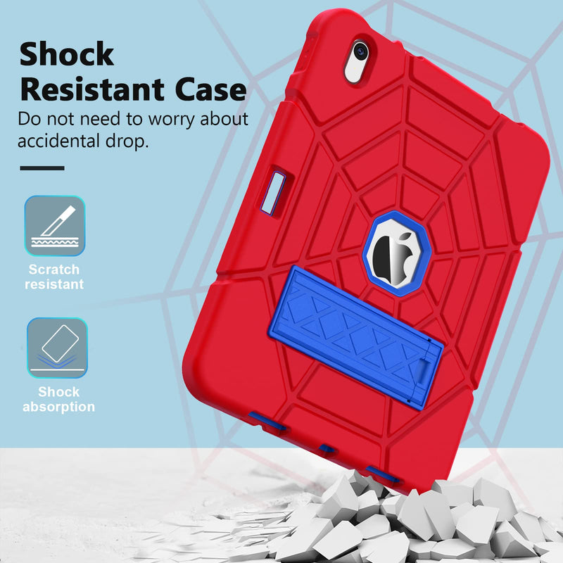  [AUSTRALIA] - Grifobes Kids Case for iPad 10th Generation Case, for 2022 10.9 inch iPad 10 th Generation Case with Kickstand, Heavy Duty Shockproof Rugged 10.9" 10 Gen Cover for Kids Boy Children Red+Blue