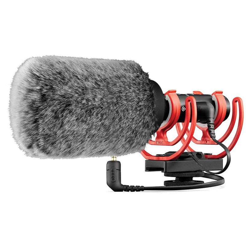  [AUSTRALIA] - NTG Furry Microphone Wind Shield - Windscreen/Windmuff for Rode VideoMic NTG and Microphones with Maximum Slot Length of 100mm (3.9") and Diameter of 18-24mm by YOUSHARES (Black White)