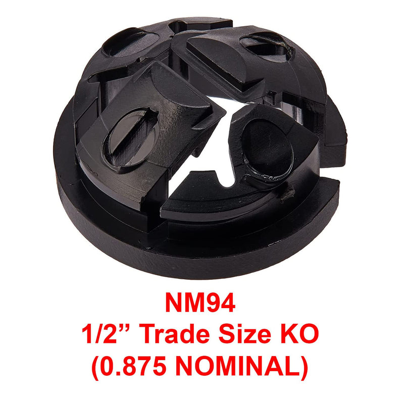  [AUSTRALIA] - iMBAPrice NM94-25 (25-Pack) Black Button Push-in NM Cable Connector, 3/8 Trade Size, Fits 1/2-Inch Knock Outs, Black 25 3/8 Trade Size (Fits 1/2-Inch Knock Outs)