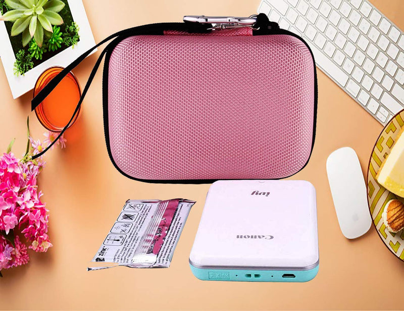  [AUSTRALIA] - Hard EVA Travel Case for Canon Ivy Mobile Mini Photo Printer by WERJIA (Pink) Pink