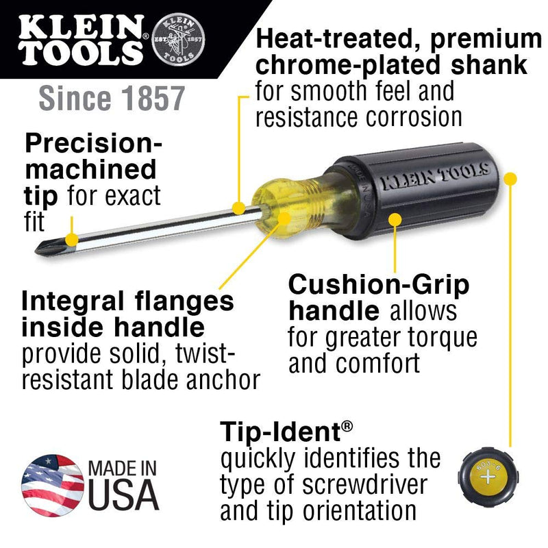 Klein Tools 85076 7 Piece Cushion-Grip Screwdriver Set - LeoForward Australia