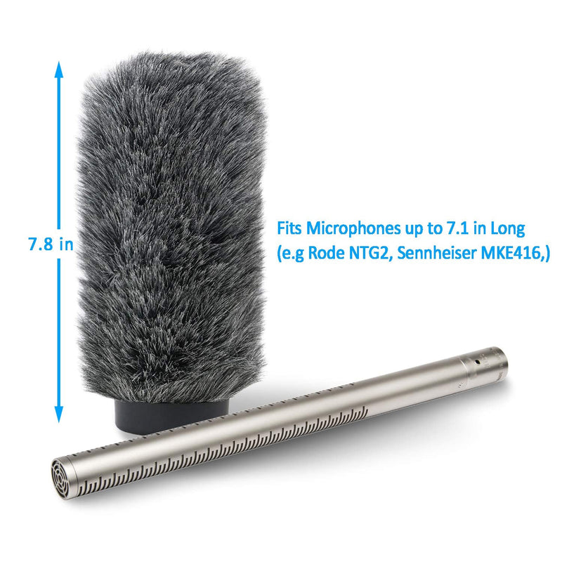  [AUSTRALIA] - NTG3 Microphone Windscreen - Deadcat/Windmuff for Rode NTG-3, Sennheiser MKH416 Shotgun Mic, Wind Shield Up to 7.1" Long by YOUSHARES