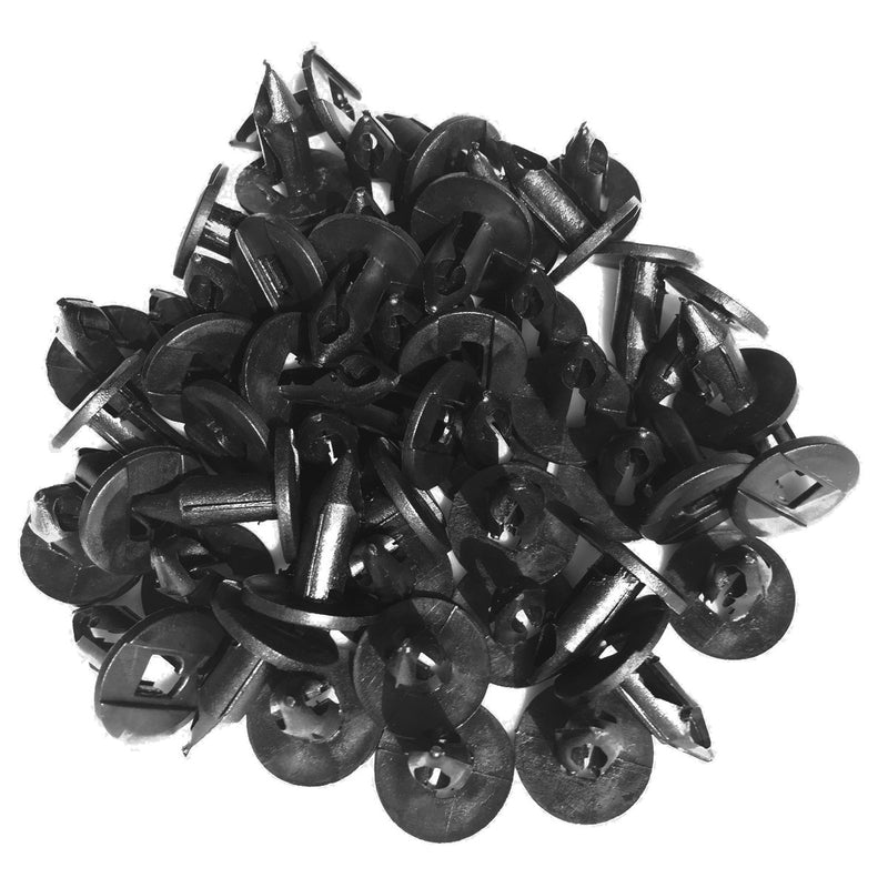  [AUSTRALIA] - Lantee Car Clips - 50 Pieces Universal Nylon Plastic Fastener Rivet Clips, 8mm