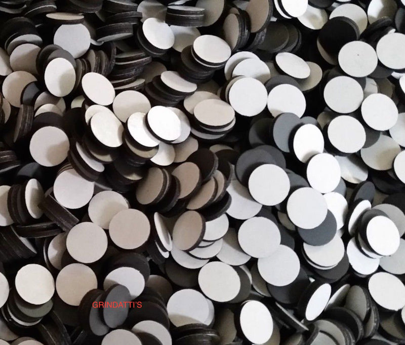 Flexible Magnets 1" Round Disc with Adhesive Backing - 50 Pcs - LeoForward Australia