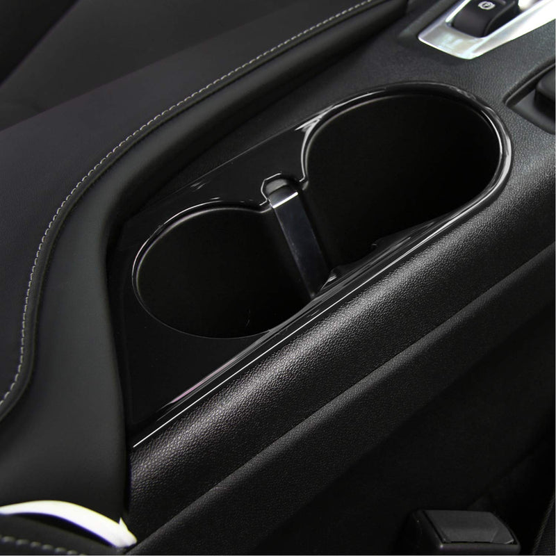  [AUSTRALIA] - RT-TCZ for Chevrolet Camaro Accessories Cup Holder Trim Cover Center Cup Holder ABS Trim Decor for Chevrolet Camaro 2017 2018 2019 2020 Black Color
