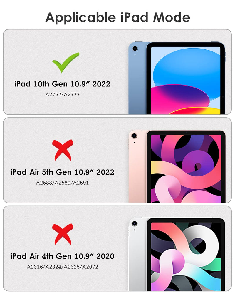  [AUSTRALIA] - DTTOCASE iPad 10th Generation Kickstand Protective Case 2022,iPad 10.9 Inch Cover with Matte Frosted Shockproof Back [Anti-Fingerprint,Anti-Scratch,Support Touch ID,Camera Protection]-Black Black