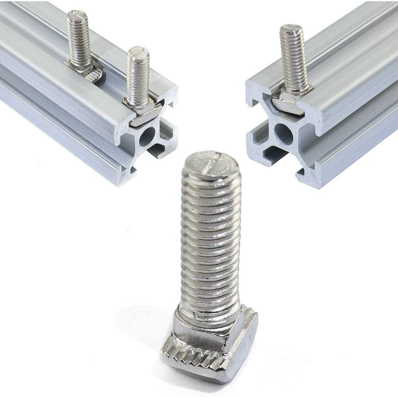  [AUSTRALIA] - 20 Pcs M8 x 25mm Thread T Slot Drop-in Bolt T-Bolt Hammer Head Bolt T Screw Stud for 4040 Series Standard 8mm T-Slot Aluminum Extrusion Profile (4040 Series) M8x25mm