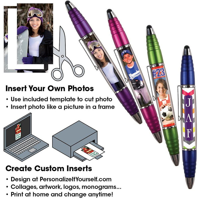 Lime - PixStylus 2 in 1 Personalized Pen and Stylus Combo – DIY, Create your own custom stylus/pen – Just insert a photo or design your own insert at PersonalizeItYourself.com Lime - LeoForward Australia