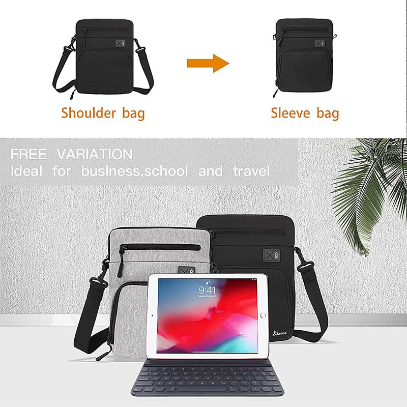  [AUSTRALIA] - SIMTOP Tablet Shoulder Sleeve Bag for 12.9-inch New iPad Pro (5th/4th/3rd Gen) 2021-2018 with Magic Keyboard and Smart Keyboard Folio or Logitech Slim Folio Pro Case, (12.9 inch, 17Grey) 12.9 inch