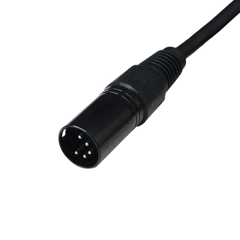  [AUSTRALIA] - SinLoon DMX Stage Light Cable,DJ XLR Cable,3-Pin Female XLR to 5-Pin Male XLR DMX Turnaround Connection for Moving Head Light Par Light Spotlight with XLR Input & Output (1.5M/4.9FT 5male)