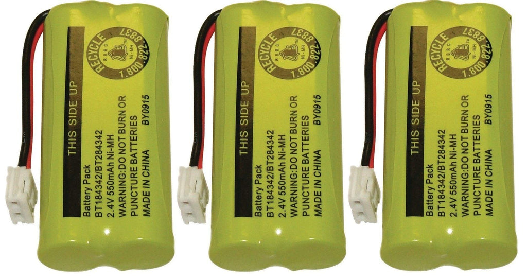  [AUSTRALIA] - JustGreatDealz Battery BT8001 / BT8000 / BT8300 / BT18433 / BT28433 / BT184342 / BT284342 / 89-1335-00/89-1344-01 / BATT-6010 / CPH-515D Compatible with AT&T Cordless Telephones (3-Pack) 3-Pack