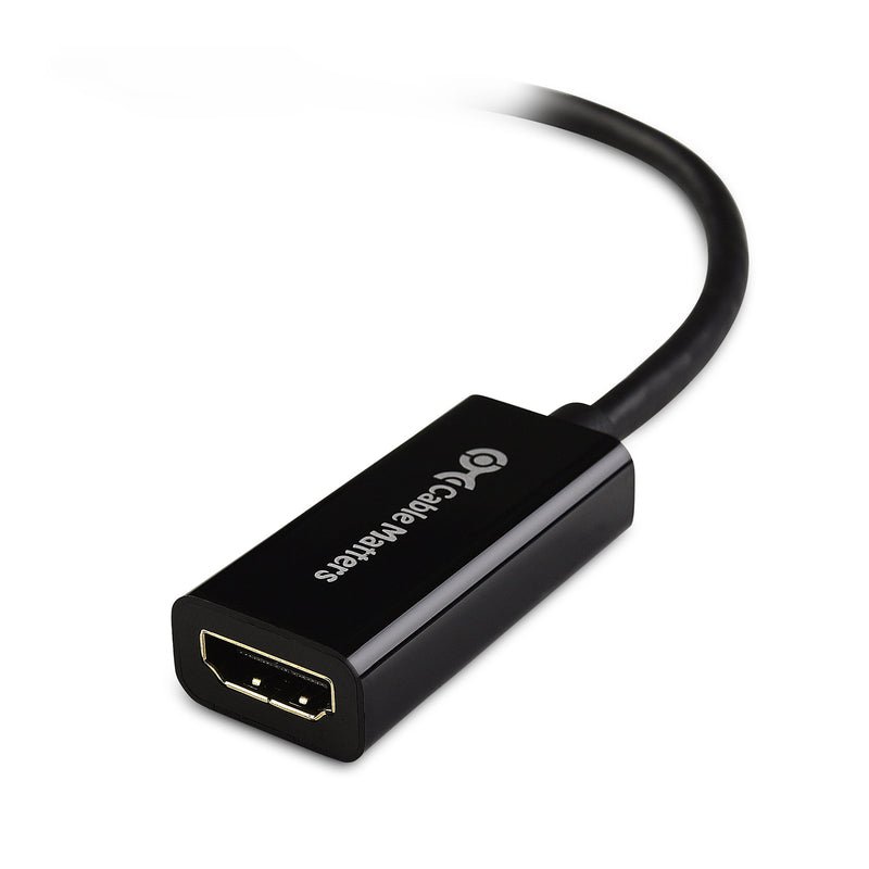  [AUSTRALIA] - Cable Matters Mini DisplayPort to HDMI Adapter (Mini DP to HDMI) in Black - Thunderbolt and Thunderbolt 2 Port Compatible