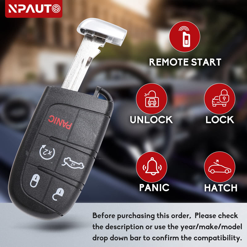  [AUSTRALIA] - NPAUTO 2-Pack Key Fob Replacement for Chrysler 300 Dodge Charger 2011-2018 | Challenger 2015-2018 | Dart 2014-2016 | Durango 2014-2020 Keyless Entry Remote Car Smart Key Fob (M3N-40821302, 433MHz)