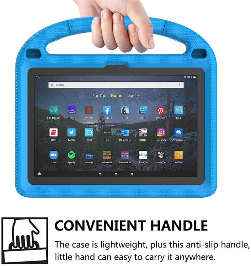  [AUSTRALIA] - DICEKOO Case for Ｈ Ｄ 10 Tablet Case for Kids (Compatible with 11th Generation,2021 Release), DICEKOO Lightweight Shockproof Handle Stand Cover Kids Friendly Case - Blue Blue - 1