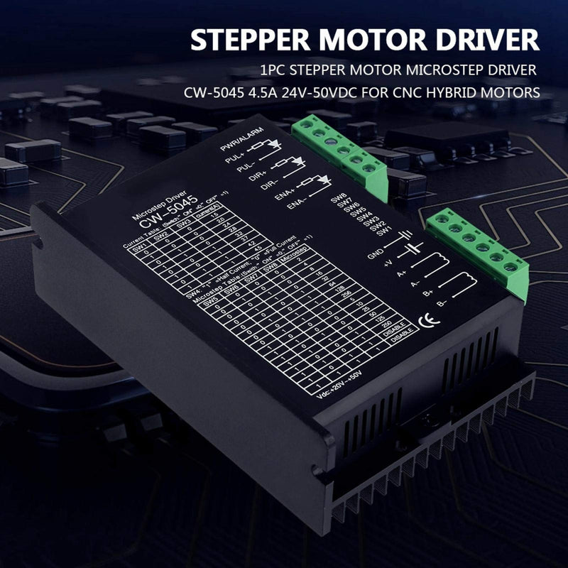  [AUSTRALIA] - Stepper Motor, Stepper Motor Microstep Driver 4.5A 24V-50VDC for CNC Hybrid Motors CW-5045