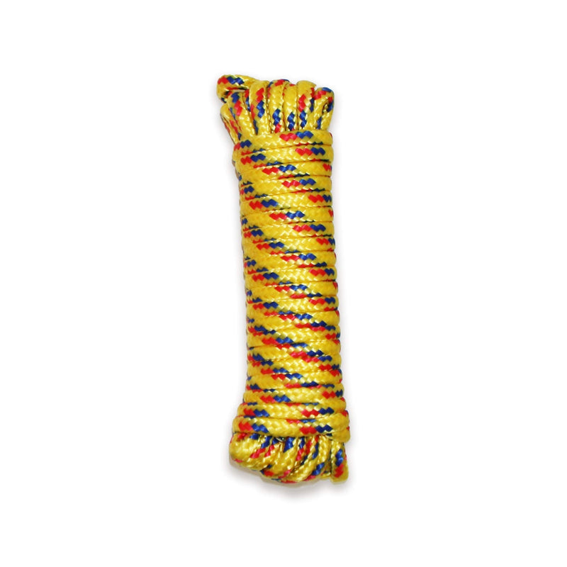  [AUSTRALIA] - MaxxHaul 50228 Diamond Braided Rope of 1/4" x 25' Extra Strength-Sunlight and Weather Resistant, Multicolor 1/4" x 25'