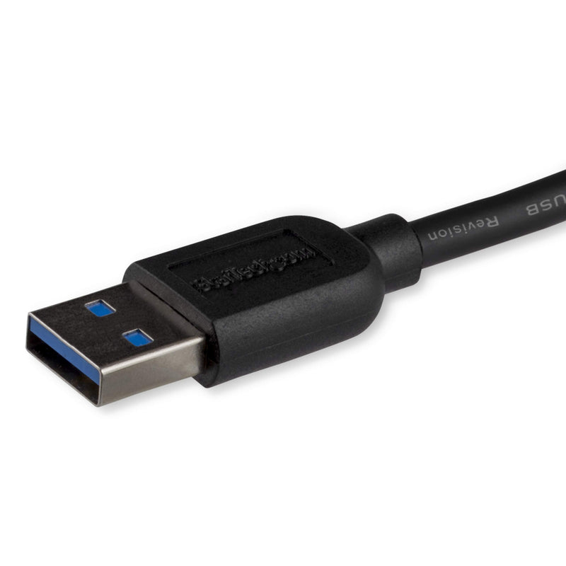  [AUSTRALIA] - StarTech.com 3m 10ft Slim USB 3.0 A to Micro B Cable M/M - Mobile Charge Sync USB 3.0 Micro B Cable for Smartphones and Tablets (USB3AUB3MS) Right Angled Connector