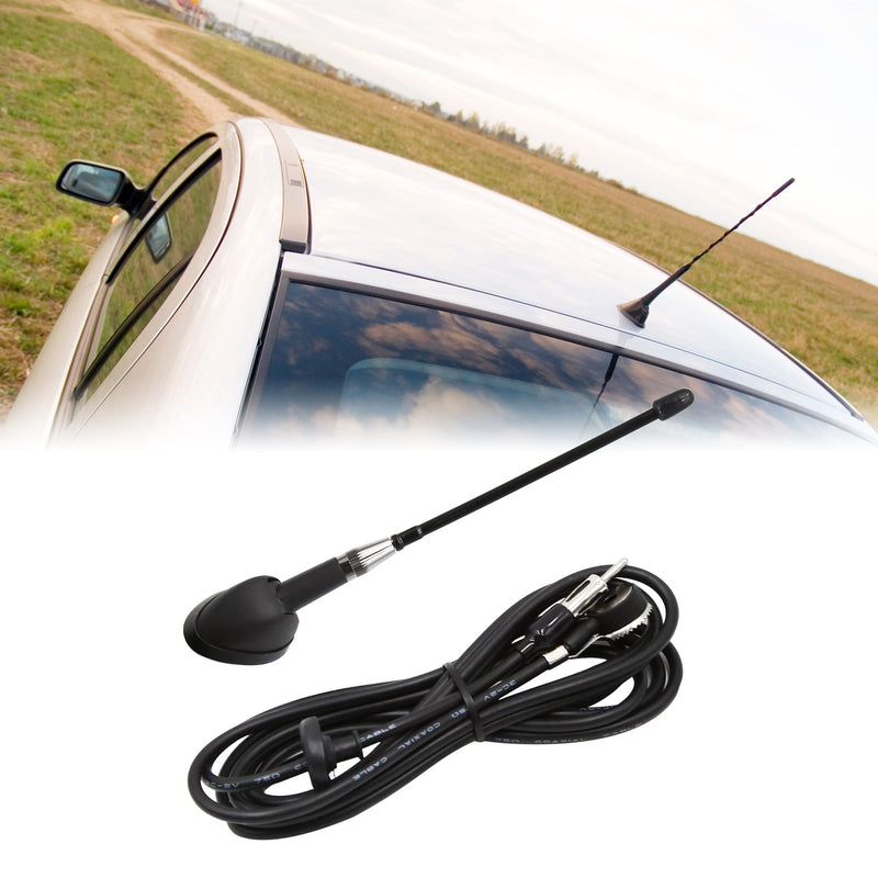  [AUSTRALIA] - uxcell Universal Black Car Vehicle Roof Mount Radio FM AM Antenna Aerial 14cm