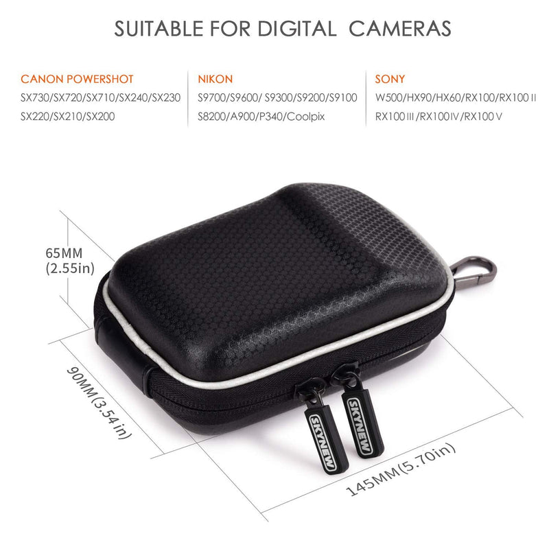  [AUSTRALIA] - Digital Camera Case is Compatible for Canon Powershot SX730/SX720 SX620 HS G9 X Nikon COOLPIX W100 PANASONIC Lumix DMC TZ80 TZ70 Sony / DSC WX500 / HX90/ HX60, Black