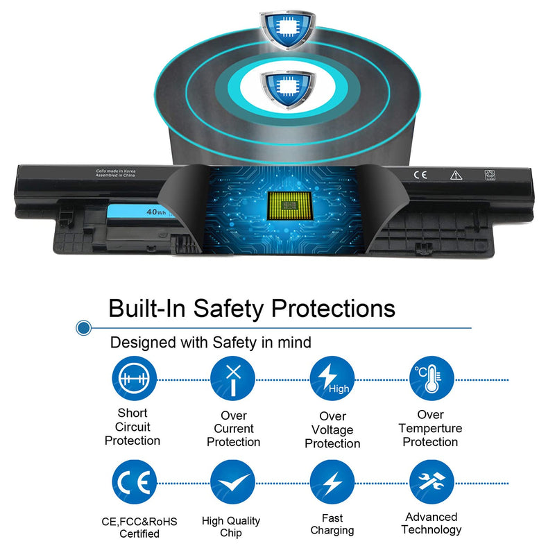  [AUSTRALIA] - 40Wh XCMRD 14.8V Battery for Dell Inspiron 15 3000 Series 3542 3537 3521 3543 3531 3541 3878 15R 5521 5537 14 3421 3441 3443 3437 14R 5421 5437 17 3721 3737 17R 5737 5721, Latitude 3440 3540 P28F 5000