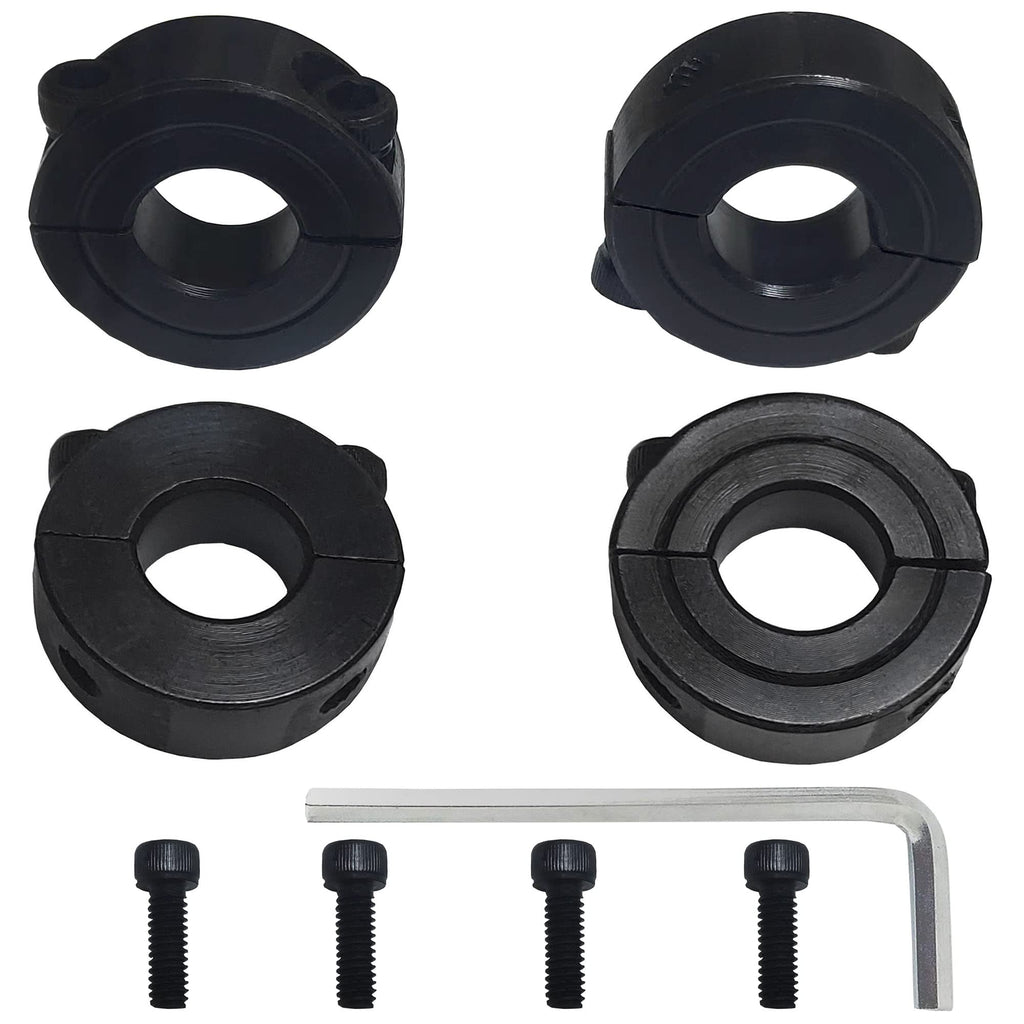  [AUSTRALIA] - Double Split Shaft Collar, 3/4’’ Round Bore Clamp Steel Set Screw Shaft Collar Two-Piece Shaft Collar for Automotive and Industrial Use, 1 1/2" OD, 0.37" Width (3/4'' Round Bore, 4) 3/4'' Round Bore