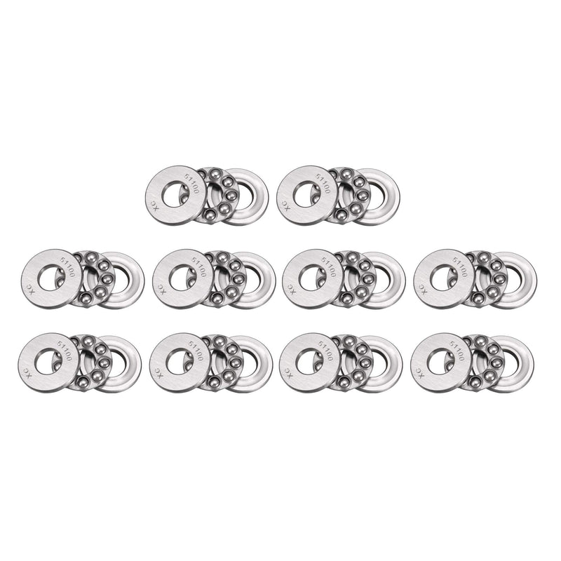  [AUSTRALIA] - uxcell 51100 Thrust Ball Bearings 10mm x 24mm x 9mm Chrome Steel Single Direction 10Pcs