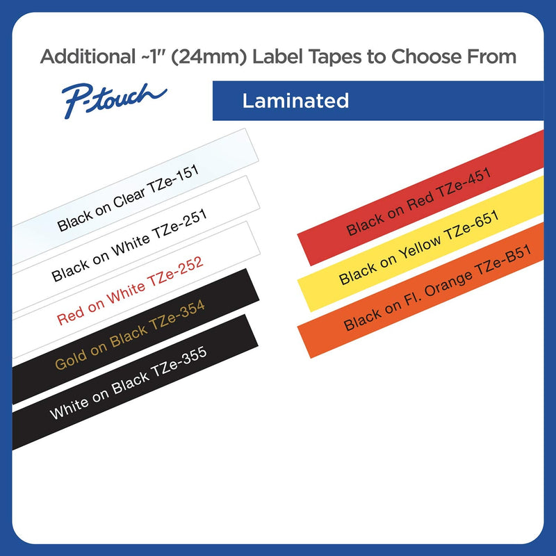  [AUSTRALIA] - Brother P-touch TZe-M51 Black Print on Premium Matte Clear Laminated Tape 24mm (0.94”) wide x 8m (26.2’) long