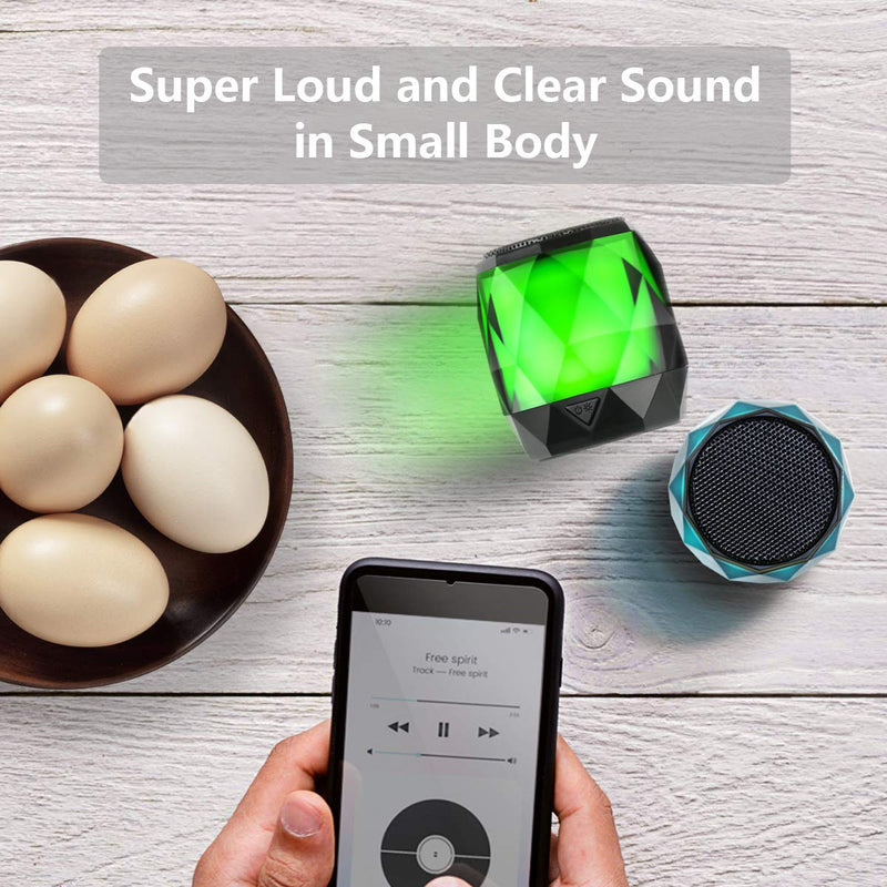  [AUSTRALIA] - LFS Portable Bluetooth Speaker with Lights, Night Light LED Wireless Speaker,Magnetic Waterproof Speaker, 7 Color LED Auto-Changing,TWS Stereo Pairing,Perfect Mini Speaker for Shower, Home, Outdoor