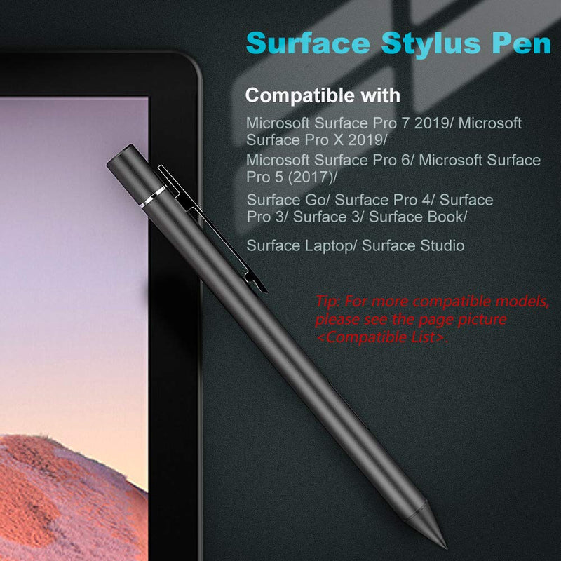 MoKo Rechargeable Stylus Pen, Capacitive Pencil Compatible with Surface Go 2/Pro 7 2019/Pro 6/Book 3 & 2/Pro X/Pro 5 (2017)/Pro 4/Pro 3, Surface 3/Go/Laptop with 1024 Pressure Sensitivity - LeoForward Australia