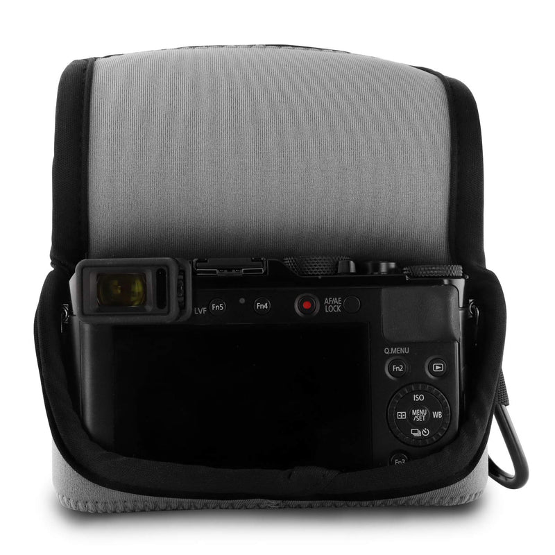  [AUSTRALIA] - MegaGear MG1580 Ultra Light Neoprene Camera Case Compatible with Leica D-Lux 7, D-Lux (Typ 109) - Gray One Size