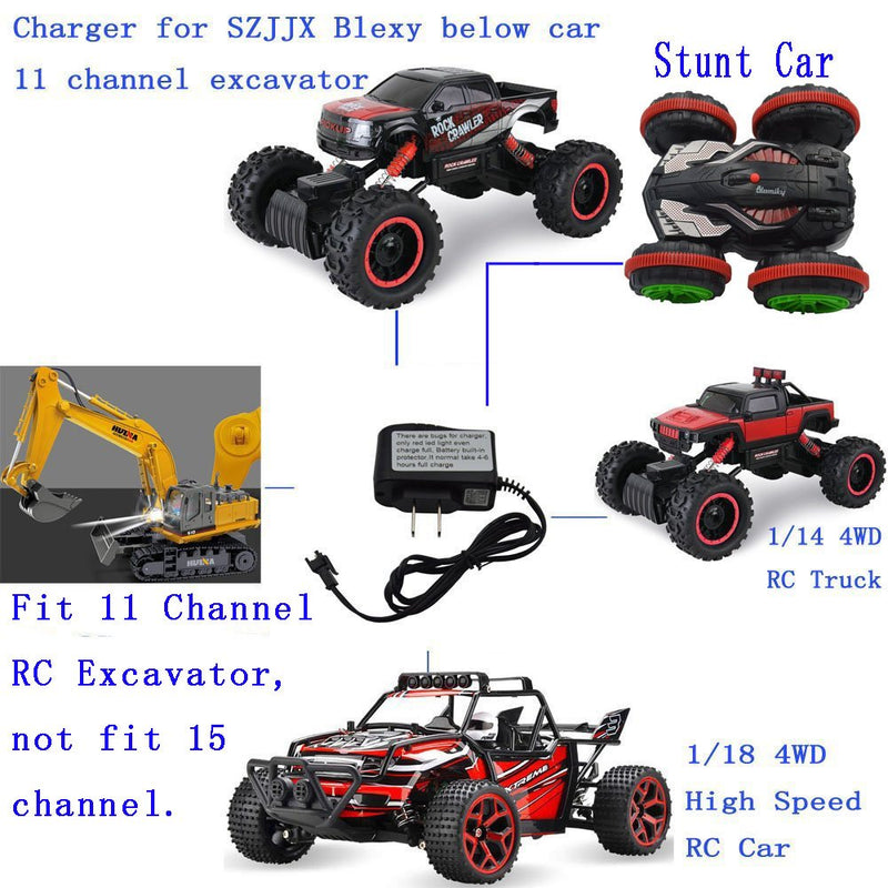 Blomiky 1 Pack DC 6V 200mA AC 110V US Adapter Charger for 6V AA 700mAH 800mAH 2200mAH Ni-CD Ni-Mh Battery 1:18 Scale Stunt RC Speed Buggy Car Amphibious Stunt RC Cars GS02 Charger 1 - LeoForward Australia