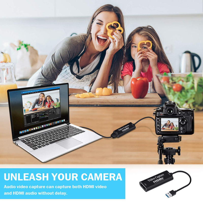 IPXOZO 4K HDMI Video Capture Card, USB 3.0 Game Capture Card 1080P Capture Adapter for Streaming, Teaching, Video Conference or Live Broadcasting, Compatible with Windows 7 8 10 Linux YouTube OBS - LeoForward Australia